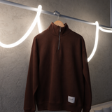 No Blanks. Essential Quarter-Zip — Chocolate Brown