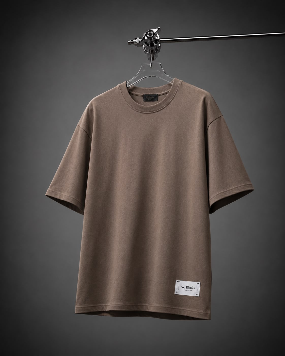No Blanks Mocha Oversized T-Shirt - Flat Hanger Shot