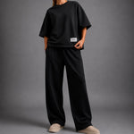 No Blanks Black Oversized T-Shirt - Flat Hanger Shot