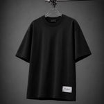 No Blanks Black Oversized T-Shirt - Female Model Full Look