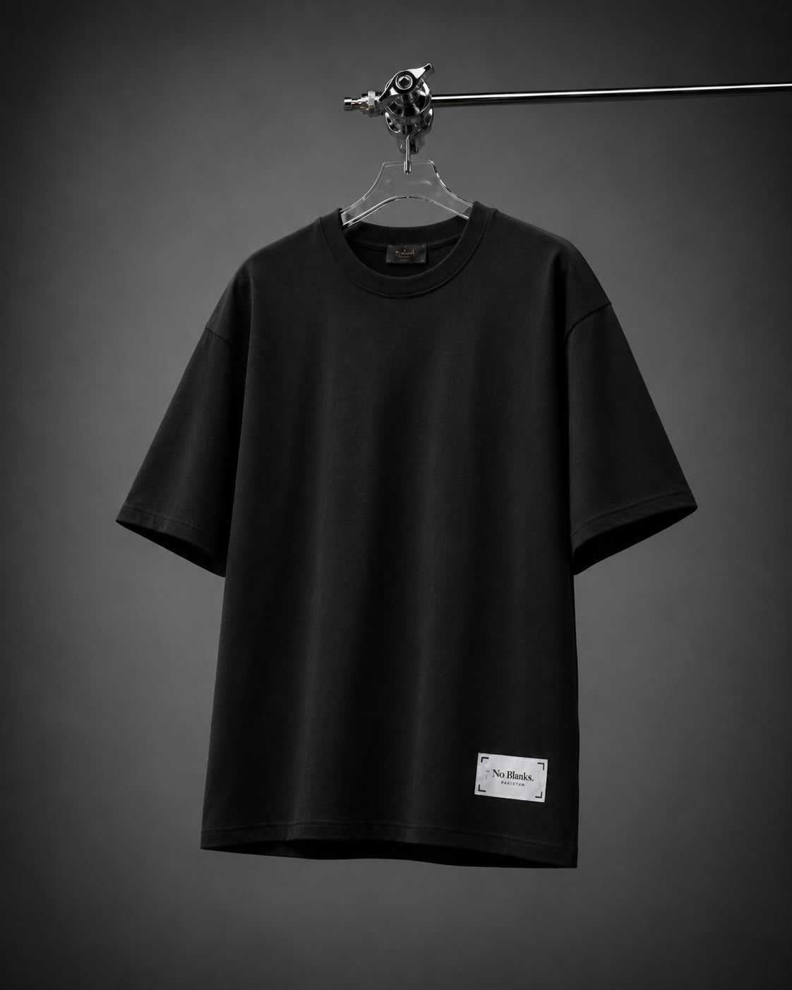 No Blanks Black Oversized T-Shirt - Female Model Full Look