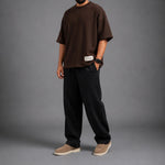 No Blanks Brown Oversized T-Shirt - Male Model Front View