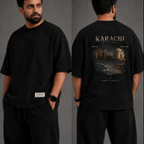Karachi The City of Lights Oversized T-Shirt - Front and Back View